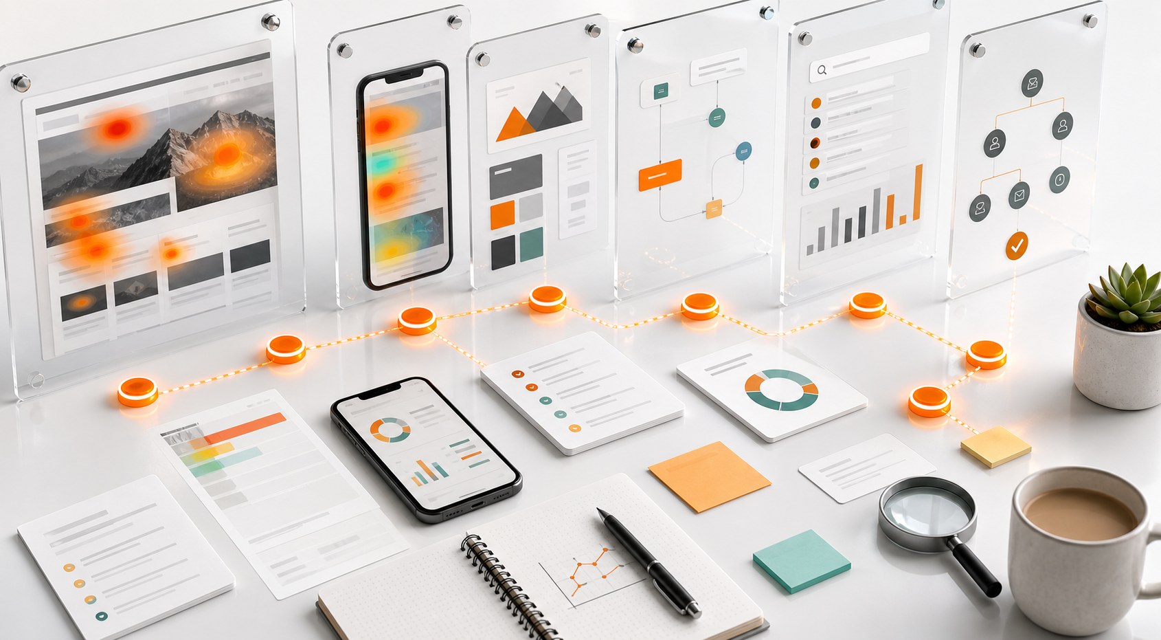 Diagnostic view of brand, website, lead capture, and growth signals